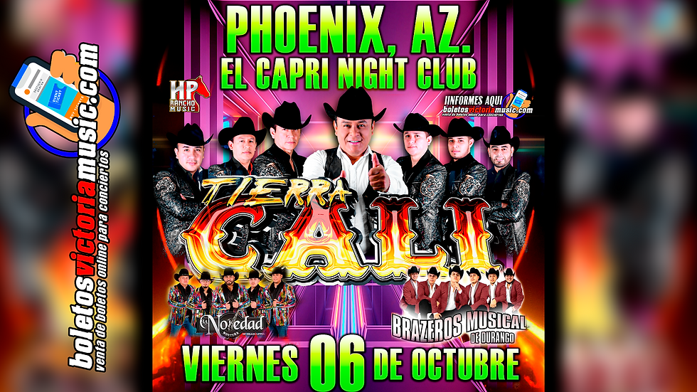 EL CAPRI NIGHT CLUB, PHOENIX, AZ. VIERNES 6 DE OCTUBRE