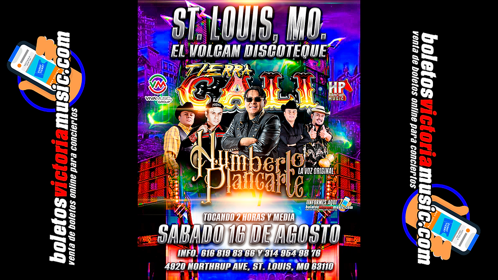 EL VOLCAN DISCOTEQUE, ST. LOUIS, MO. SABADO 16 DE AGOSTO