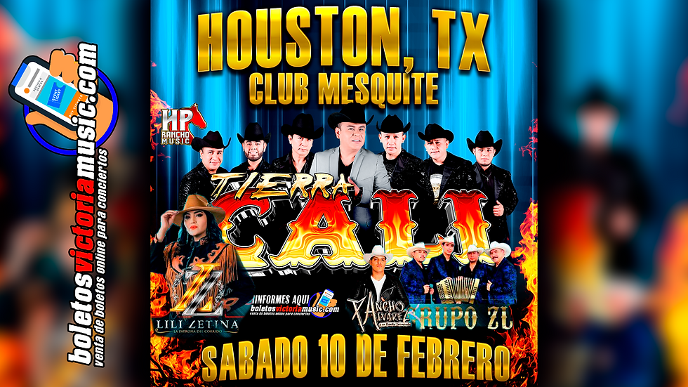 CLUB MESQUITE, HOUSTON, TX. SABADO 10 DE FEBRERO