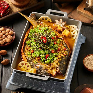 Pesce arosto con pepe sichuan