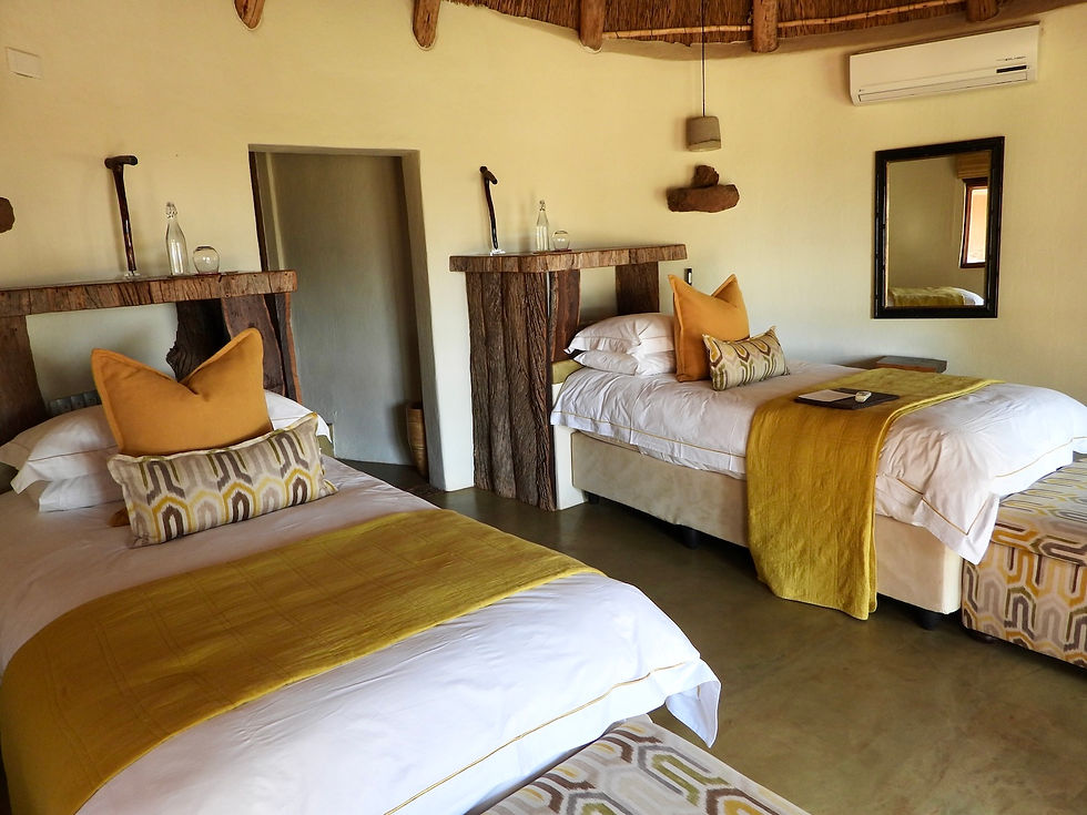 Twin Bed Luxury Bedroom at Private Safari Lodge.JPG