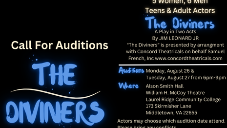 AUDITIONS for The Diviners by Jim Leonard, Jr. 