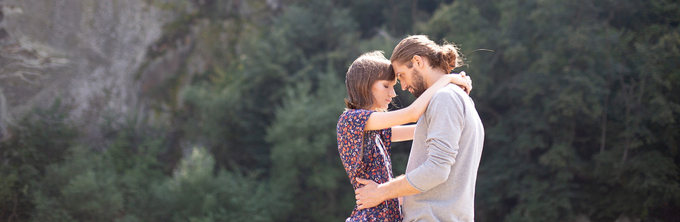 Couple Hugging in Nature