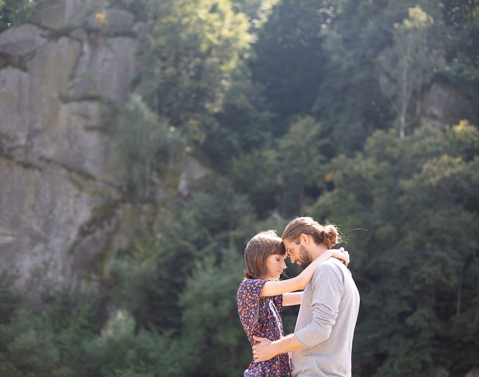 Couple Hugging in Nature