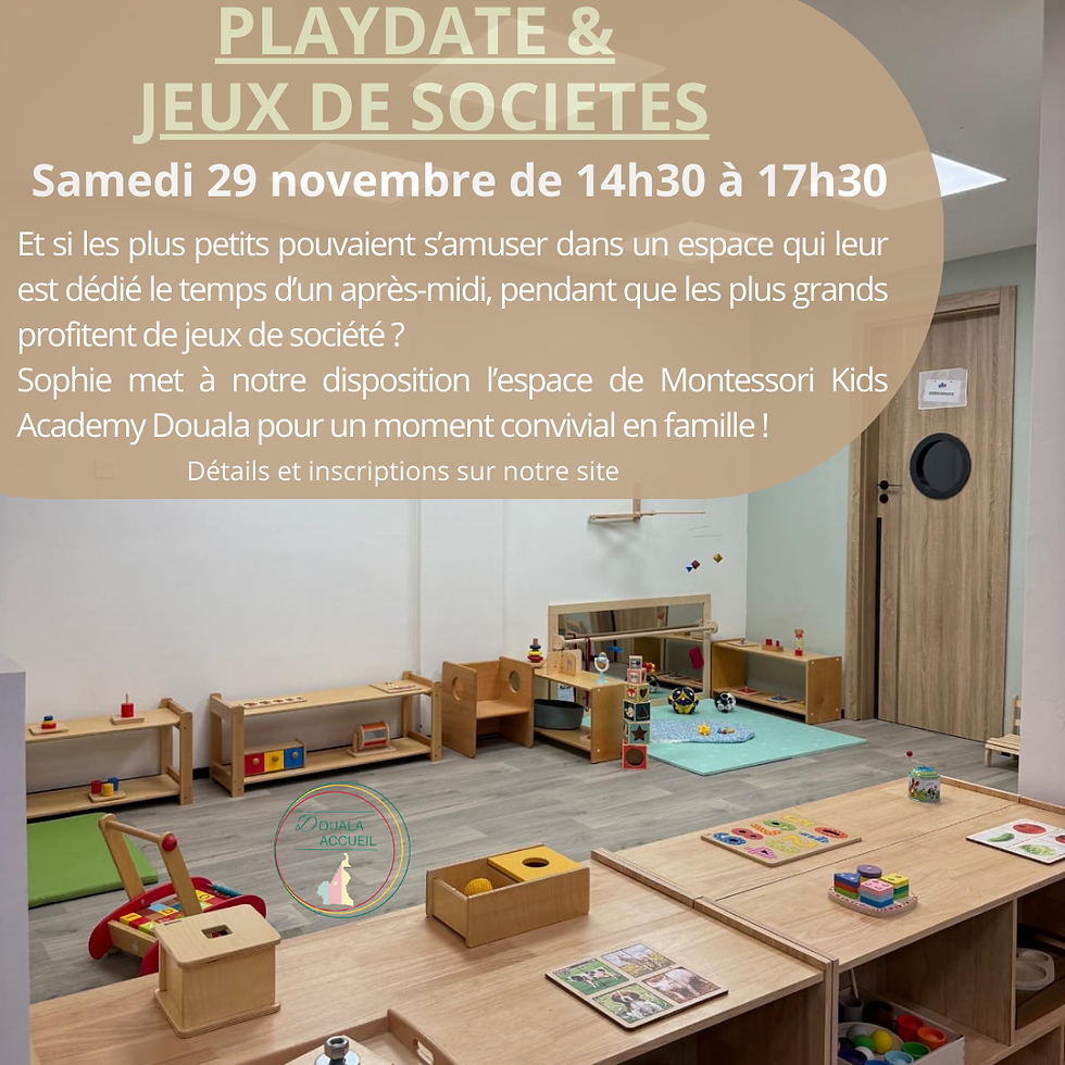 PLAYDATE ET JEUX DE SOCIETES: 1ere édition