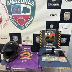 Polícia Militar do Amazonas prende três homens e apreende armas de fogo e drogas