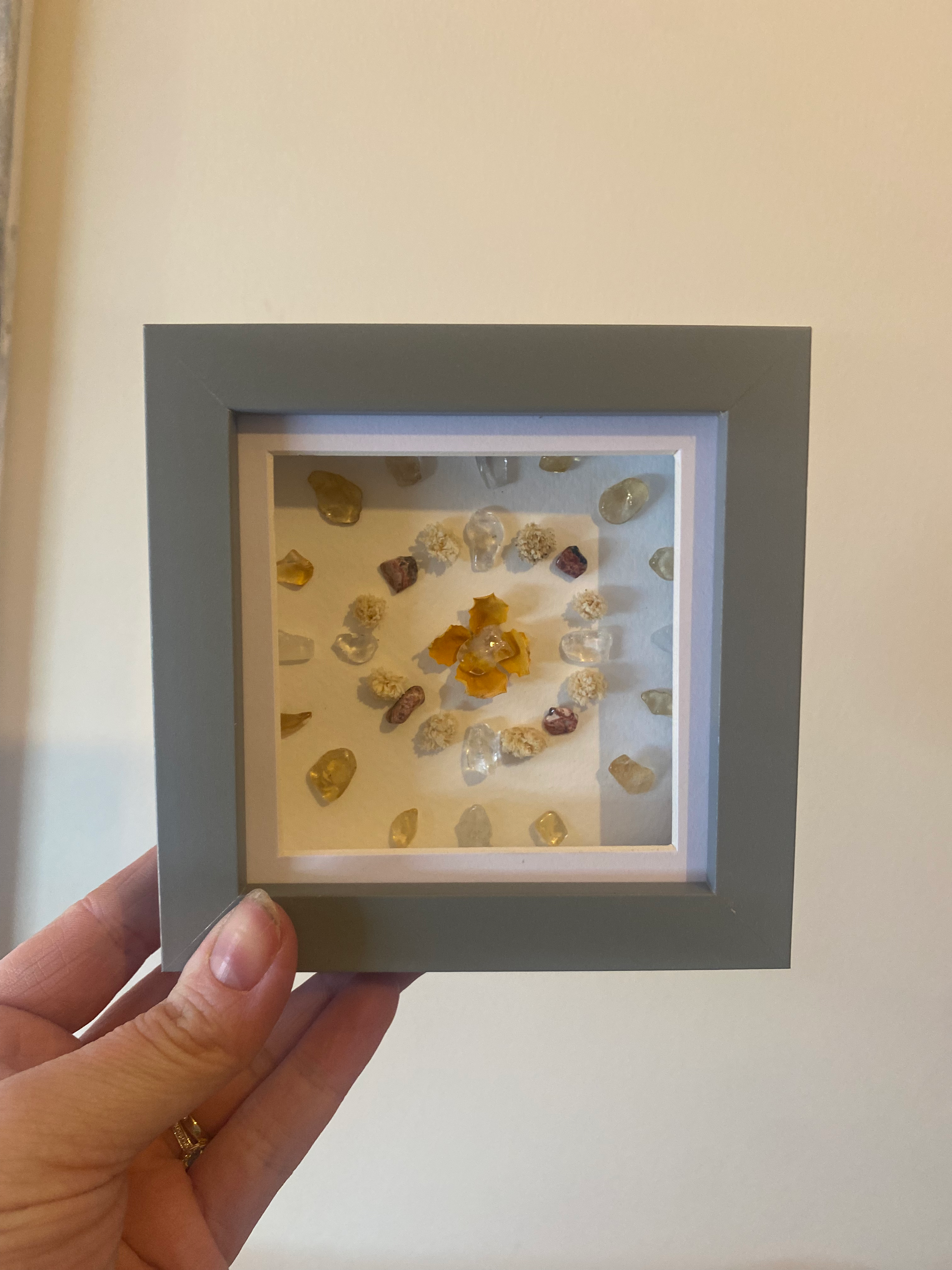 Seek awareness and abundance crystal grid