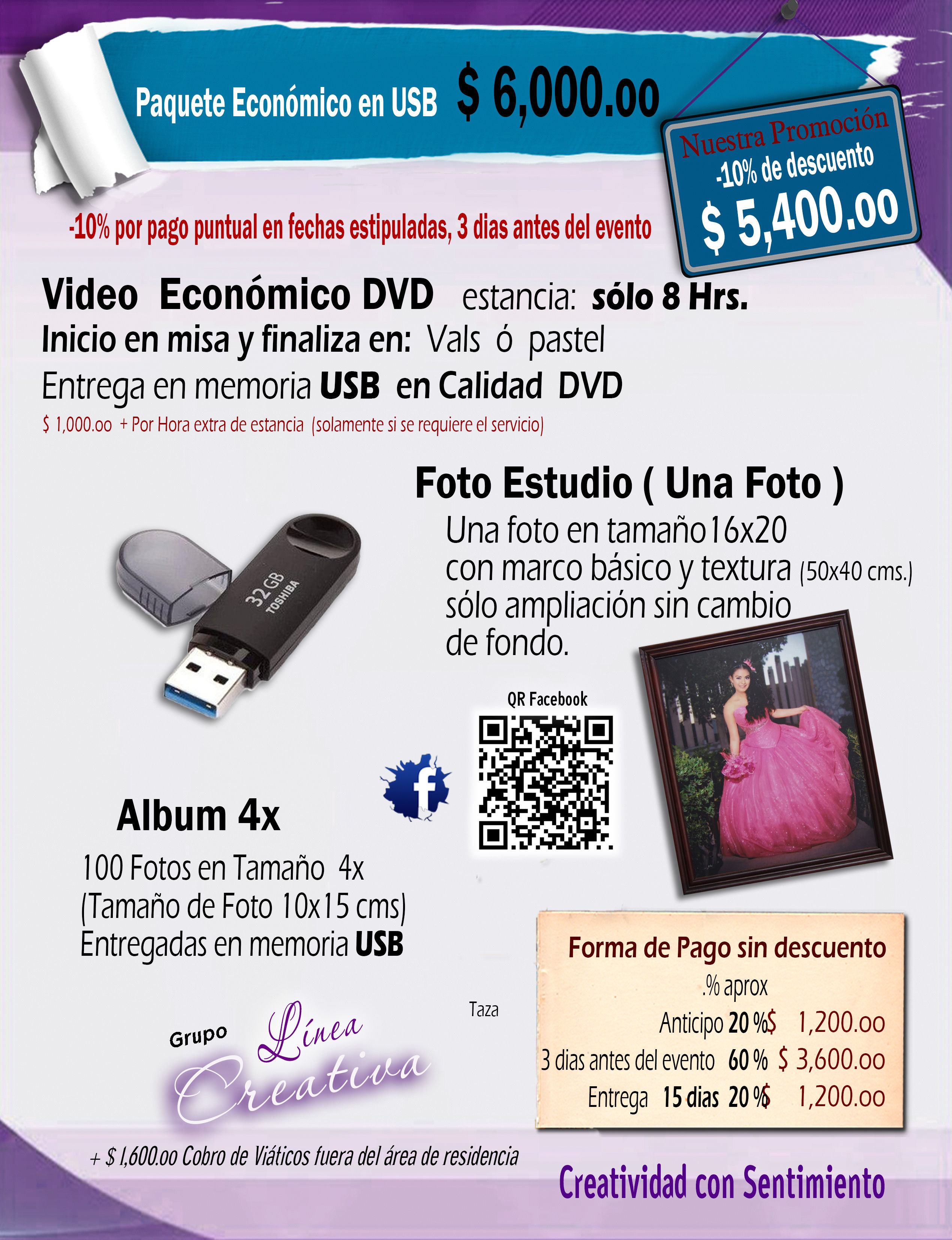 Paquete Economico en USB