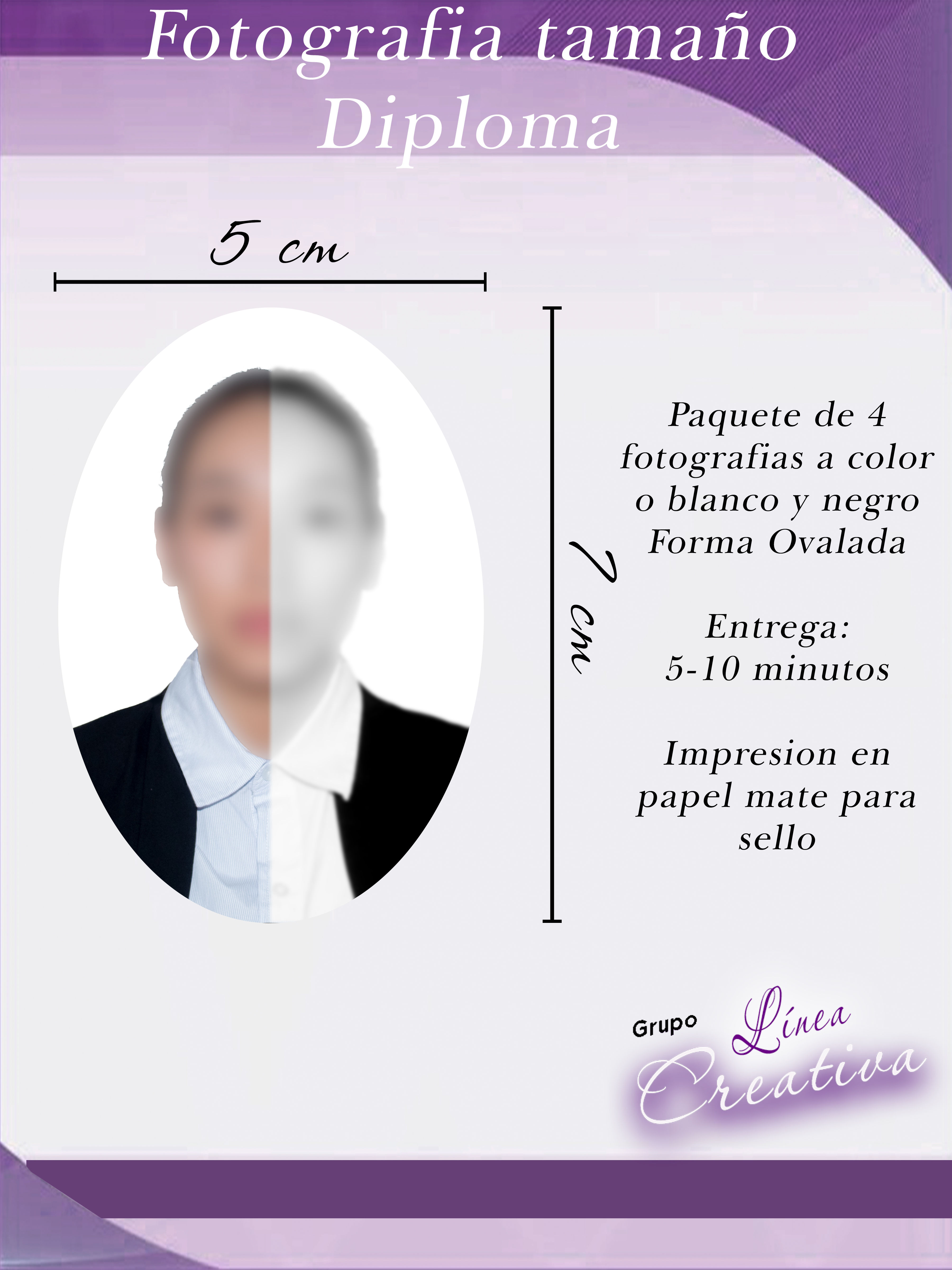 Fotografia tamaño Diploma