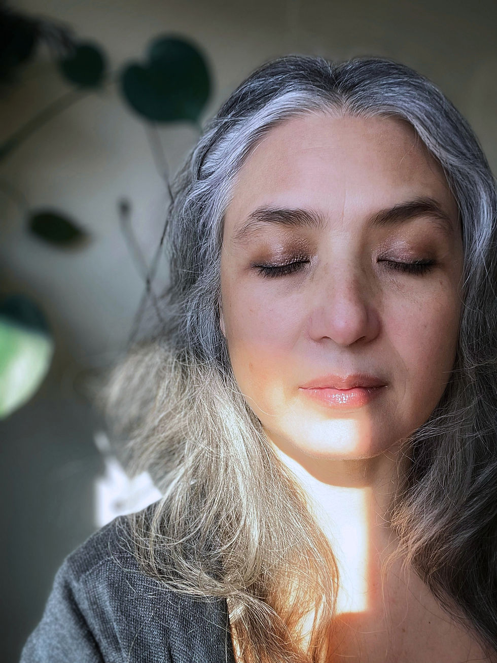 Female entrepreneur reflecting with eyes closedon life