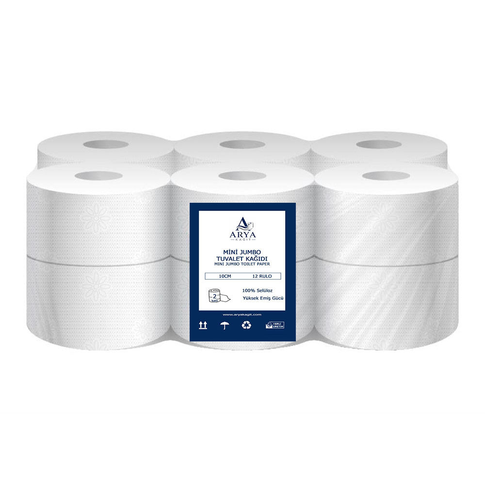 Arya Mini Jumbo Tuvalet Kağıdı 2 Katlı 12'li Paket 3 Kg