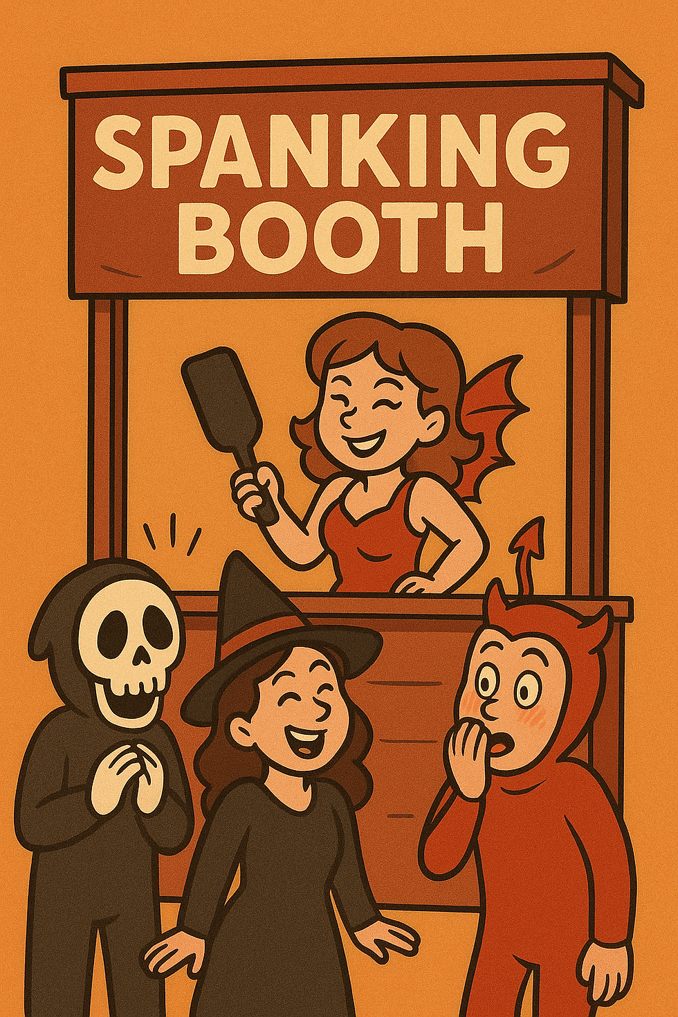 They're all so excited! Except the naughty one. He's getting paddled.