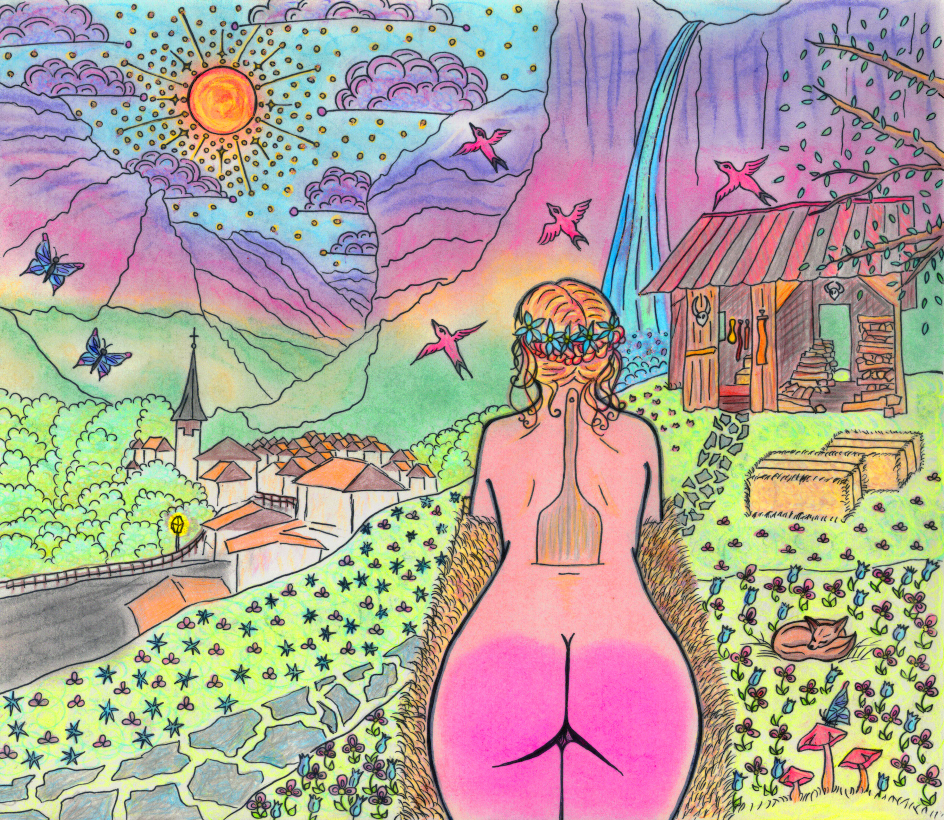 Spanking Art Print: "The Woodshed"