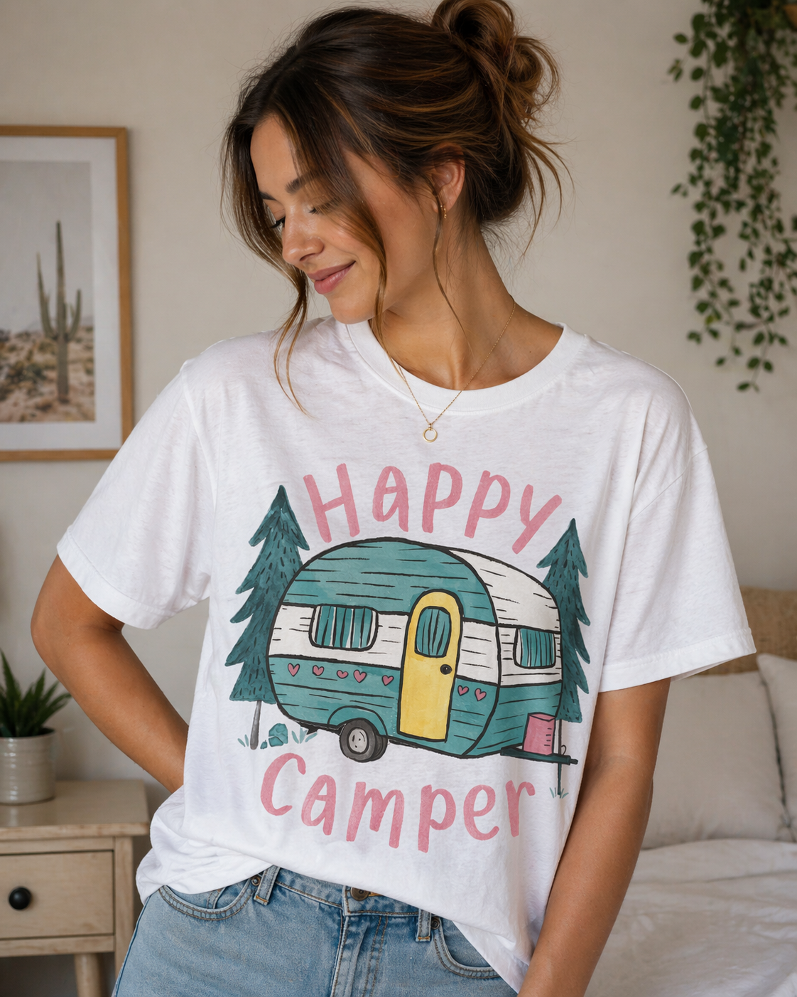 Happy Camper – Sublimated Graphic T-Shirt