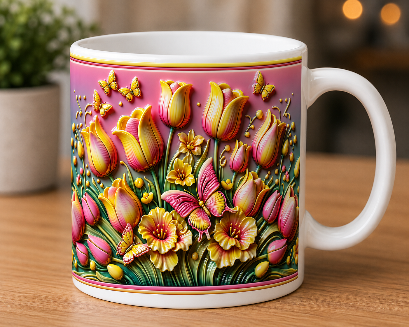 βπ· 3D Floral Garden Sublimated Coffee Mug π·β