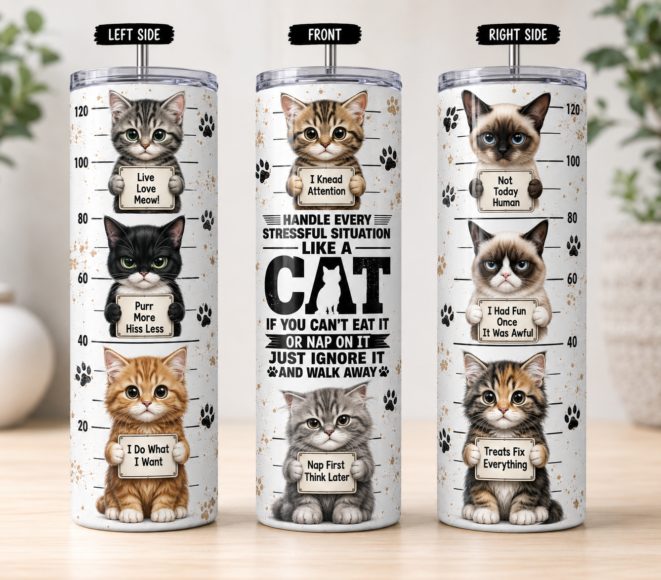 🐱 Cat Logic 20 oz Skinny Tumbler