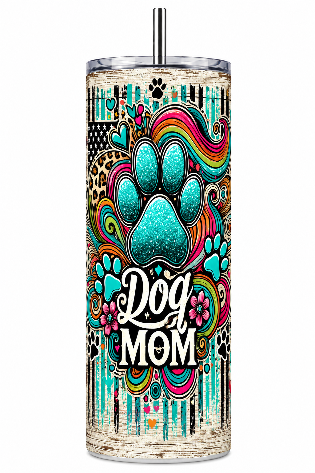 🐾 Dog Mom 20 oz Skinny Tumbler