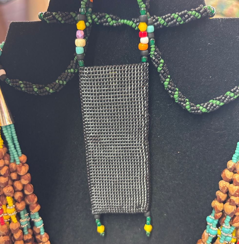 Thumbnail: Beaded Pouch Necklace - Tree of Life Design (Diné)