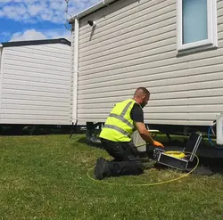 Affordable Drains engineer working on a drainage systems
