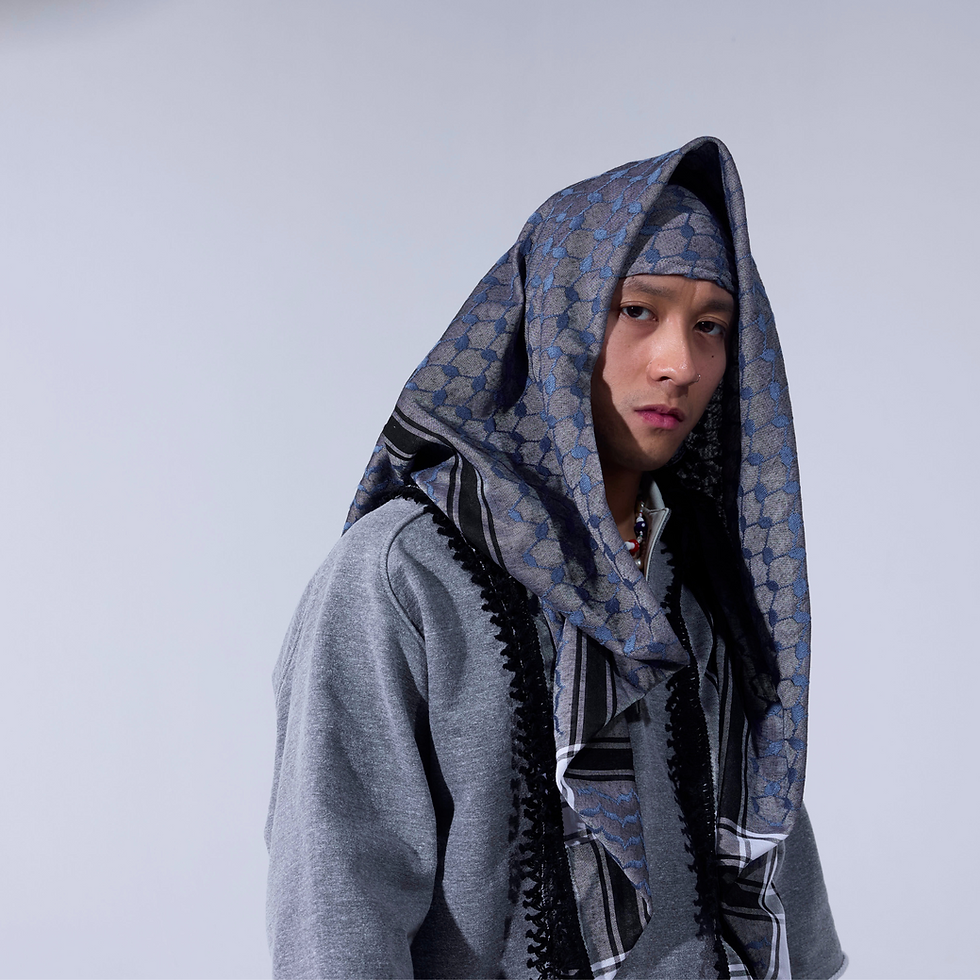 Thumbnail: 4 Shades On Gray Keffiyeh