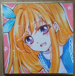 女の子(原画色紙)