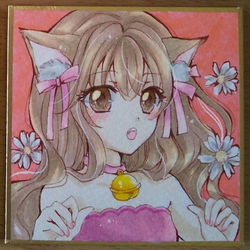 猫耳(原画色紙)