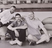 Francesco Miguel and John at roastery in Denmark