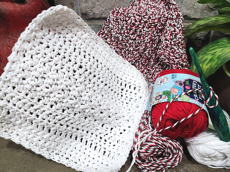 Learn to Crochet: Peppermint Dishcloth