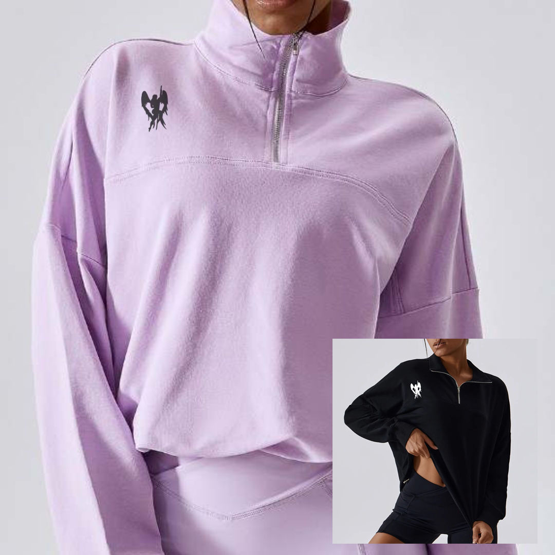 Dunya's Angels sweater lila & zwart