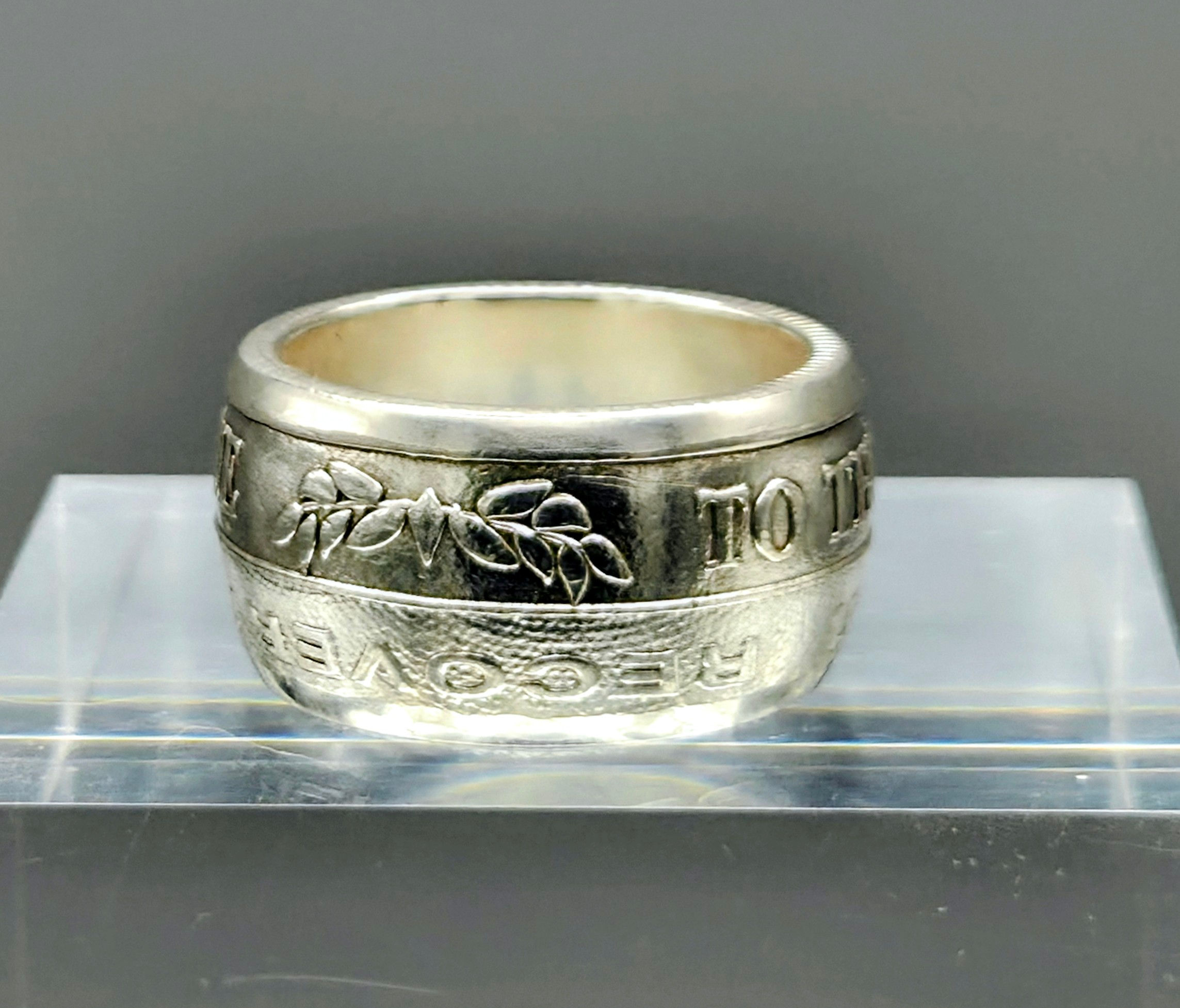 AA Recovery Coin Ring - 1 Oz .999 Fine Silver