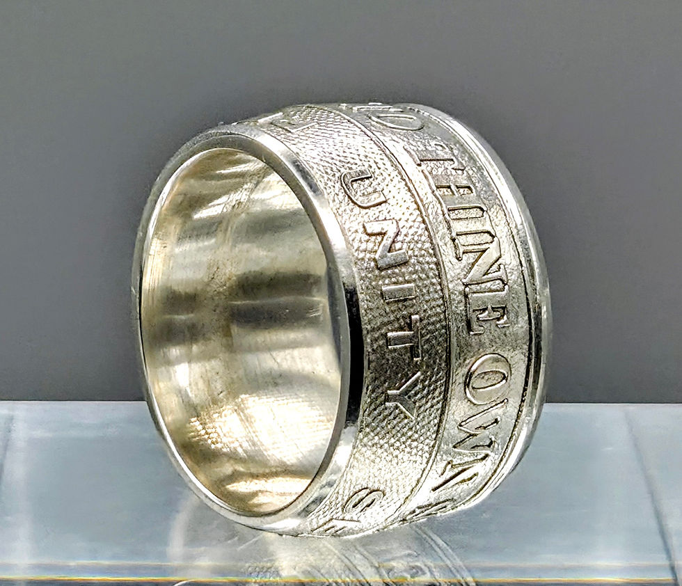 Thumbnail: AA Recovery Coin Ring - 1 Oz .999 Fine Silver