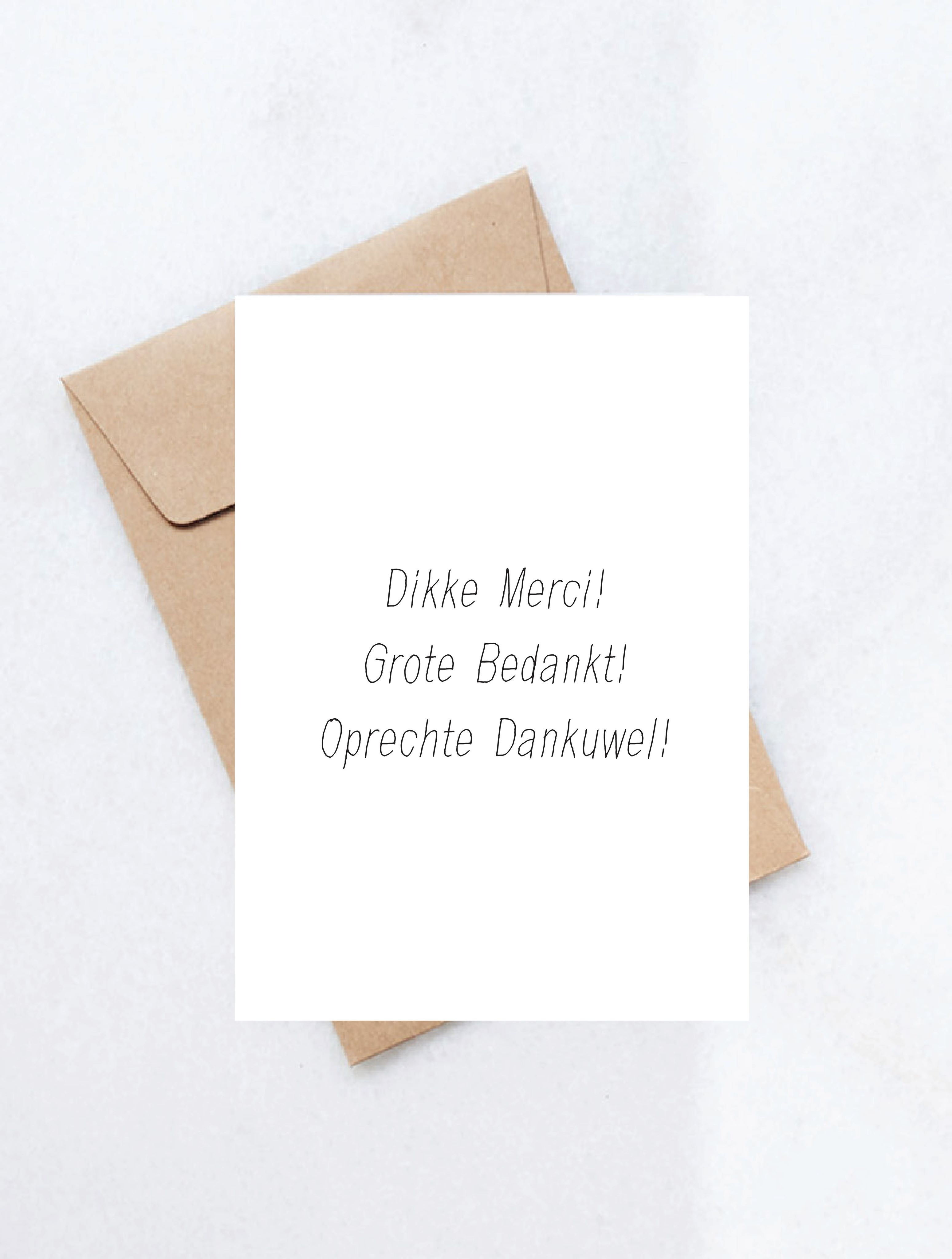Dikke merci, grote bedankt & oprechte dankuwel!