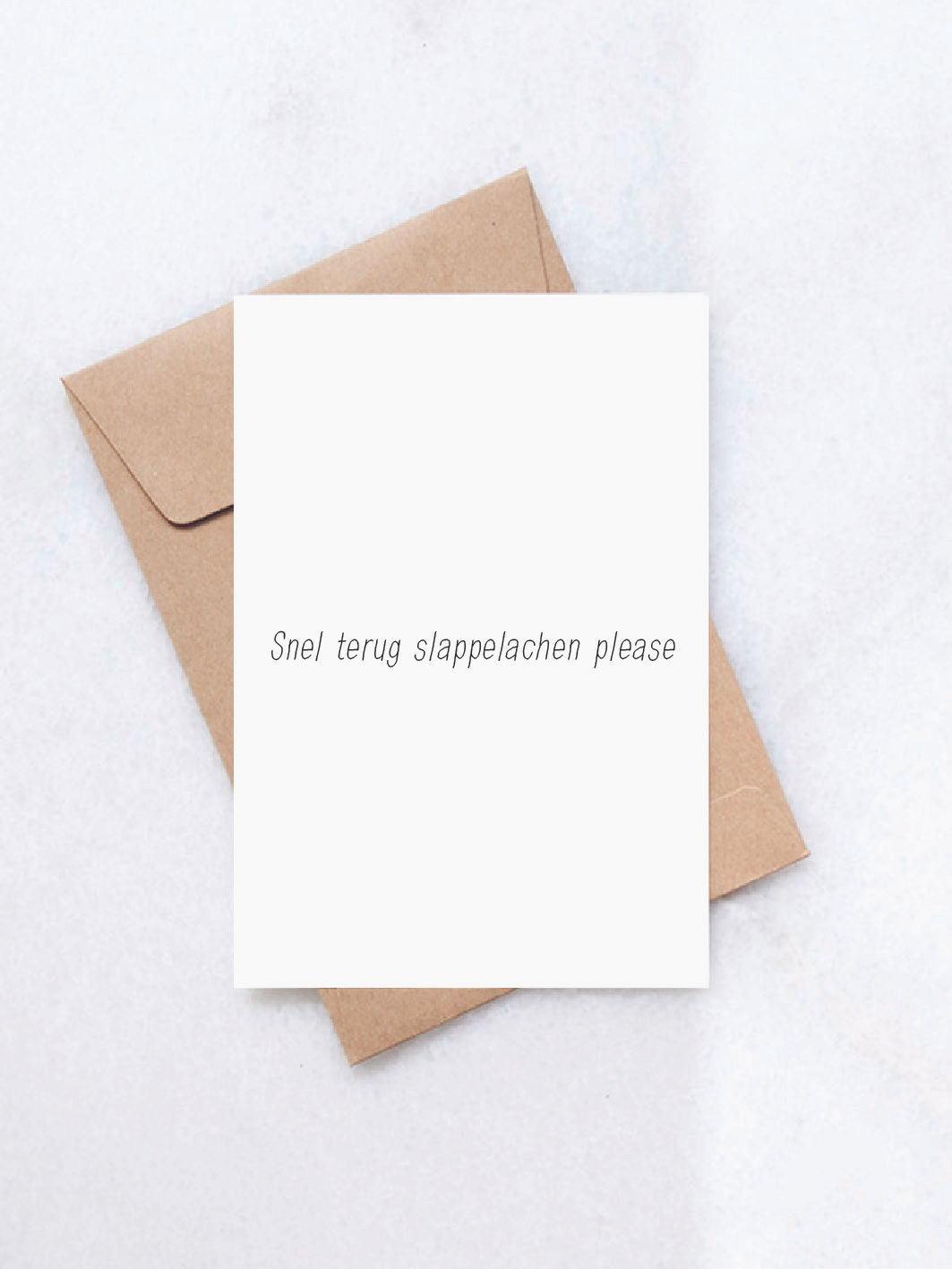 Snel terug slappelachen please