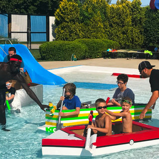 Cardboard boat races rev up local children, families