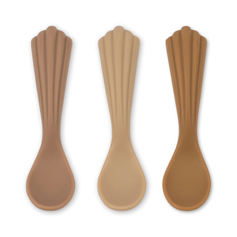 Lot de 3 cuillères en silicone Shell 
KONGES SLOJD 
18€