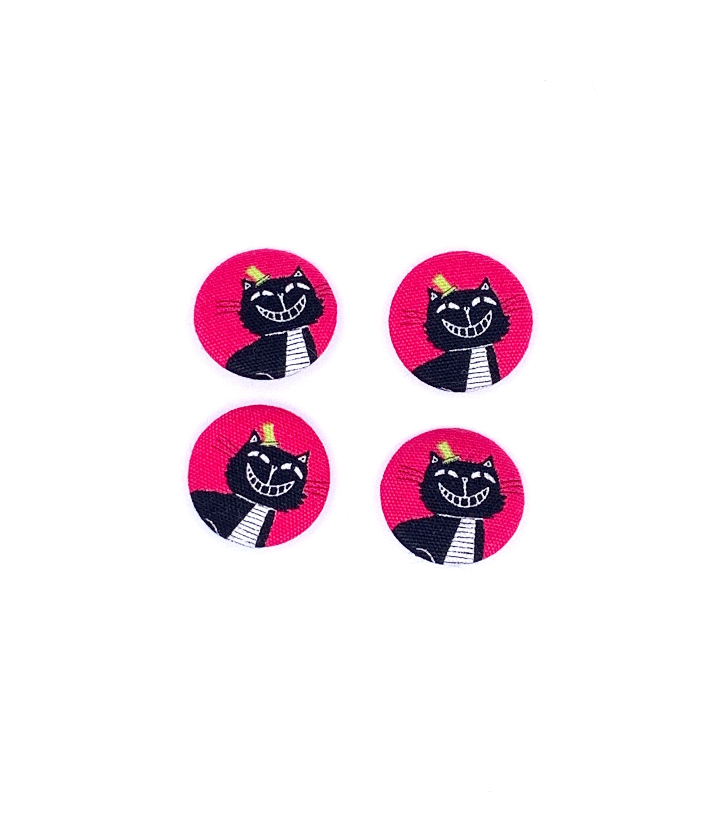 Tuxedo Cat Fabric Buttons