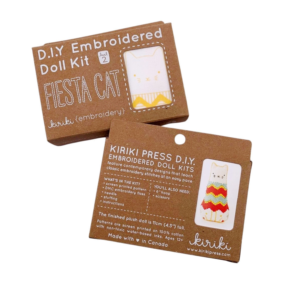 Thumbnail: Fiesta Cat Embroidery Kit By Kiriki Press