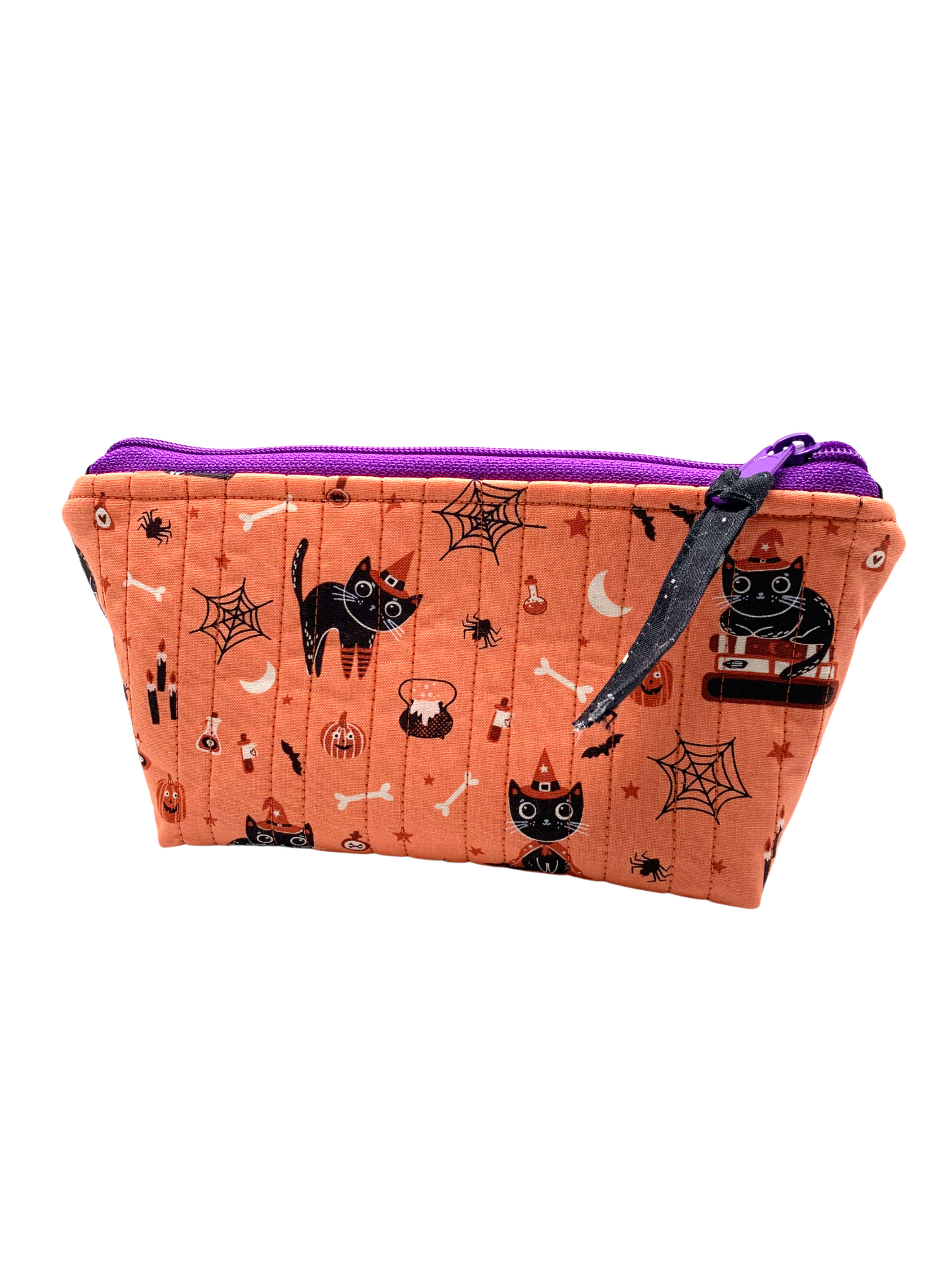 Purrs And Boos Cat Halloween Zipper Pouch