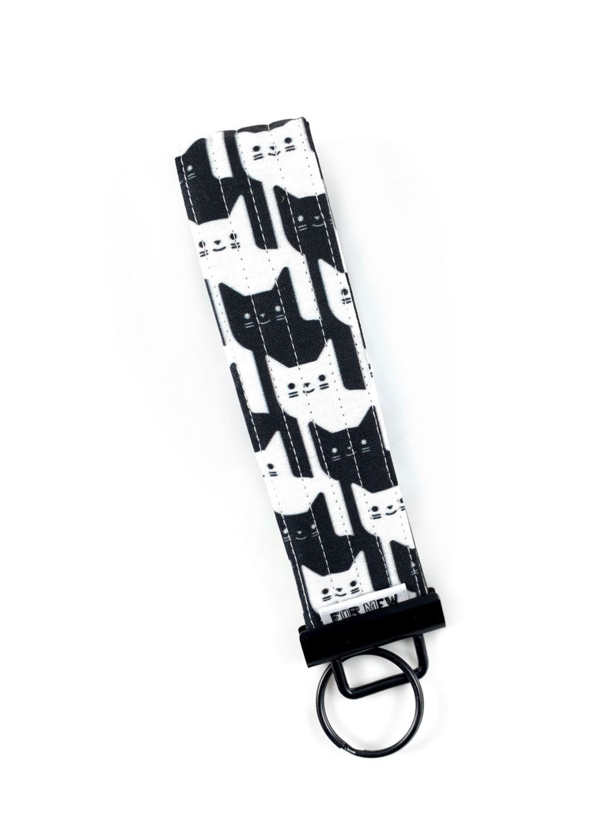 Black And White Cats Key Fob Keychain