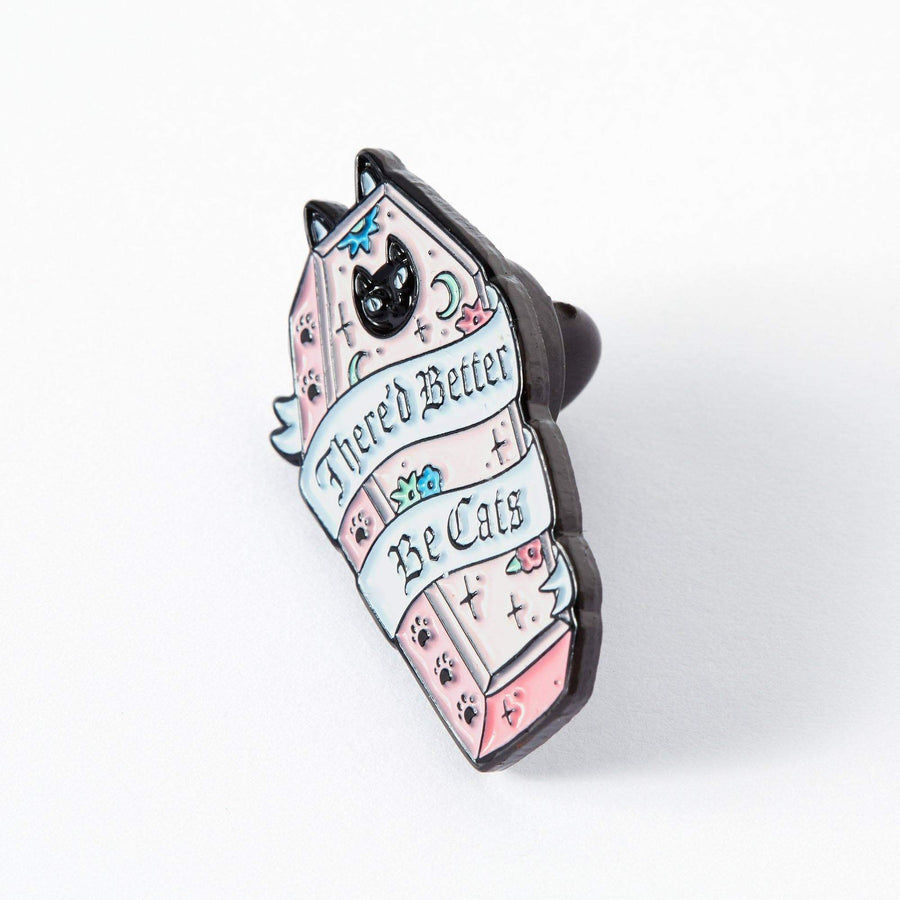 Thumbnail: There’d Better Be Cats Enamel Pin 2 Colors By Punky Pins