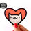 Thumbnail: Cat Heart Weatherproof Vinyl Magnet By Shop Emily M