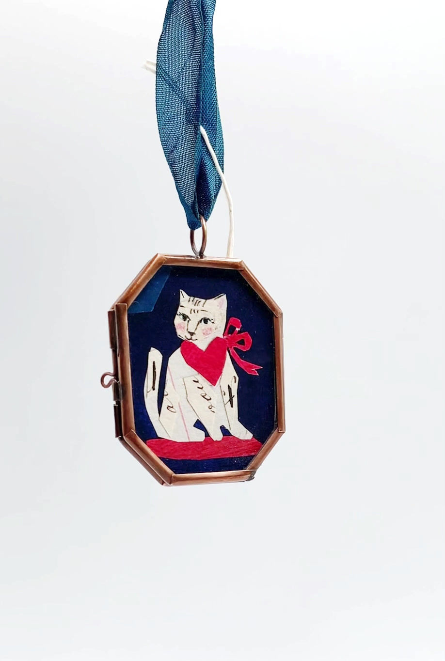 Thumbnail: Kitty Love Art Locket Ornament By Maris Mirum