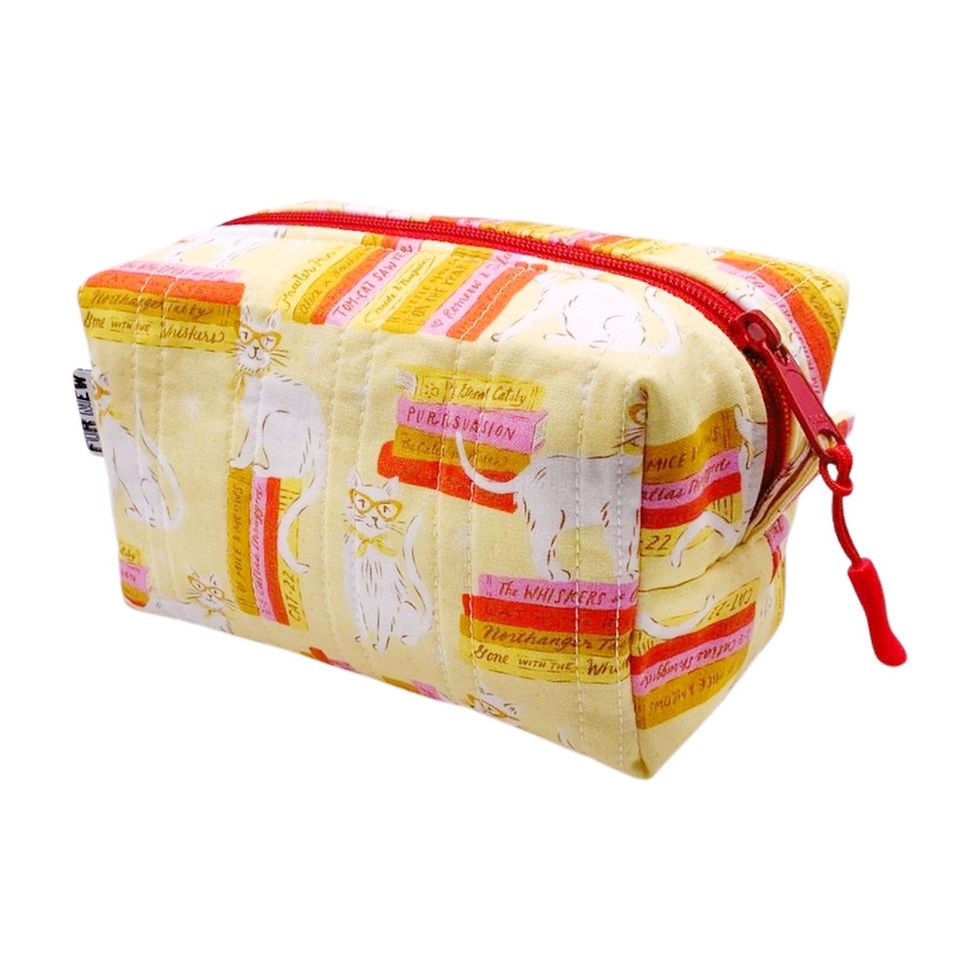 Thumbnail: Cat Lit Boxy Zipper Pouch