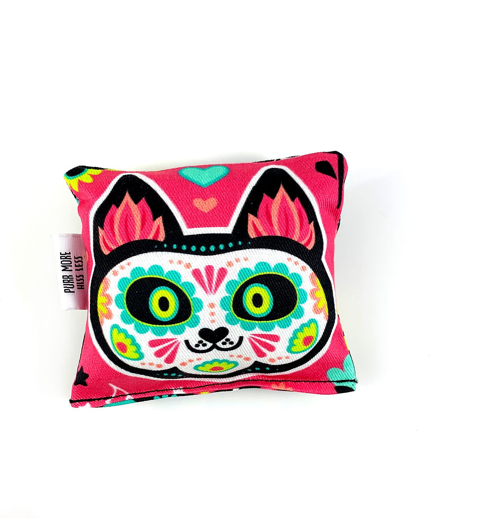 Thumbnail: Dia De Los Meowtos Day Of The Dead Nip Square Catnip Crinkle