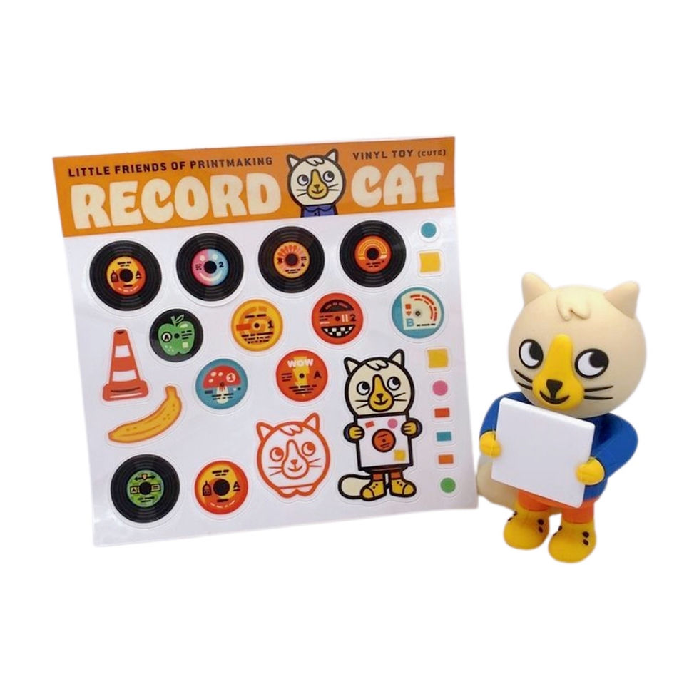 Thumbnail: Record Cat Vinyl Toy By Little Friends Of Printmaking