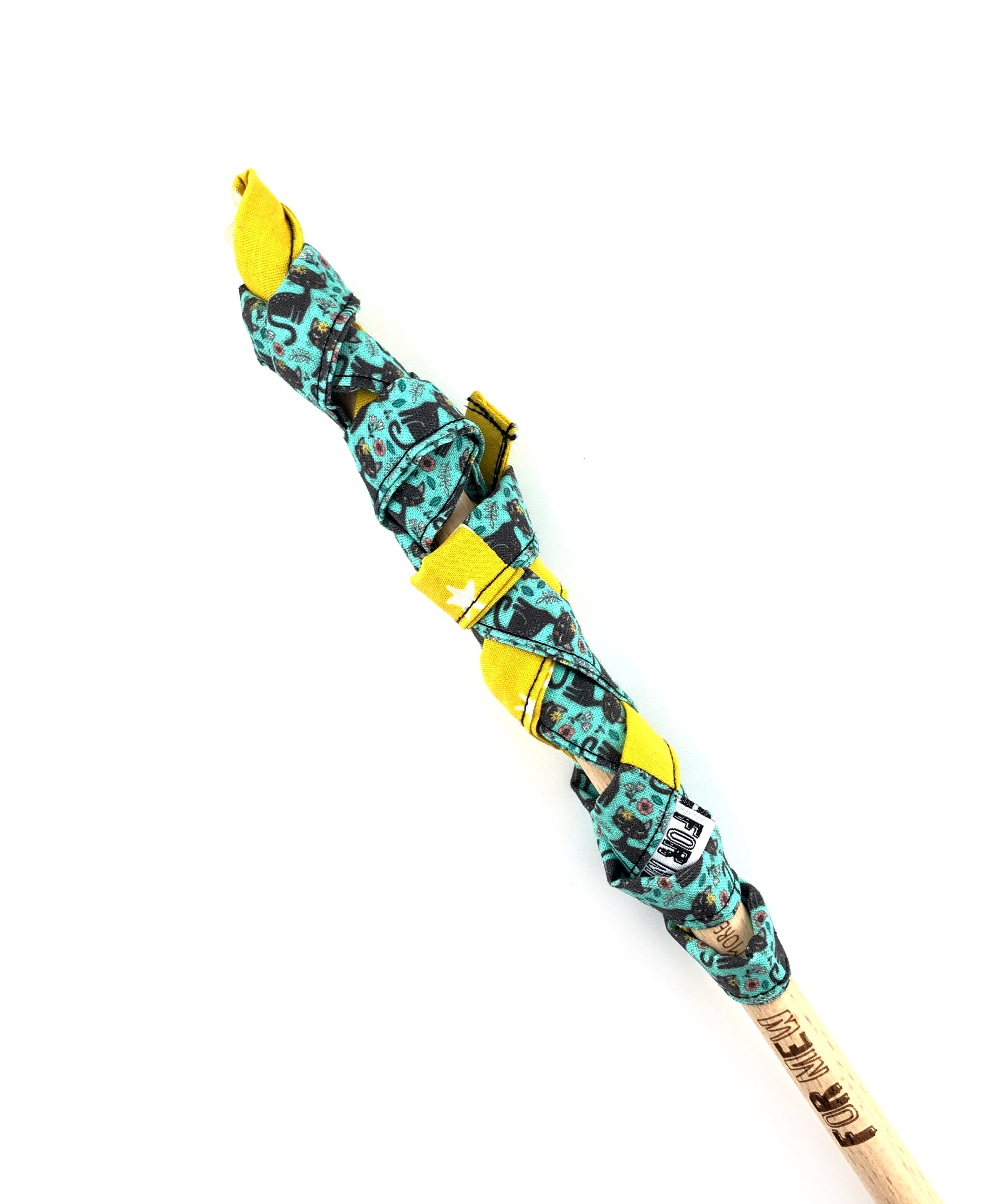 Black Cats And Flowers Mewdle Wand Toy