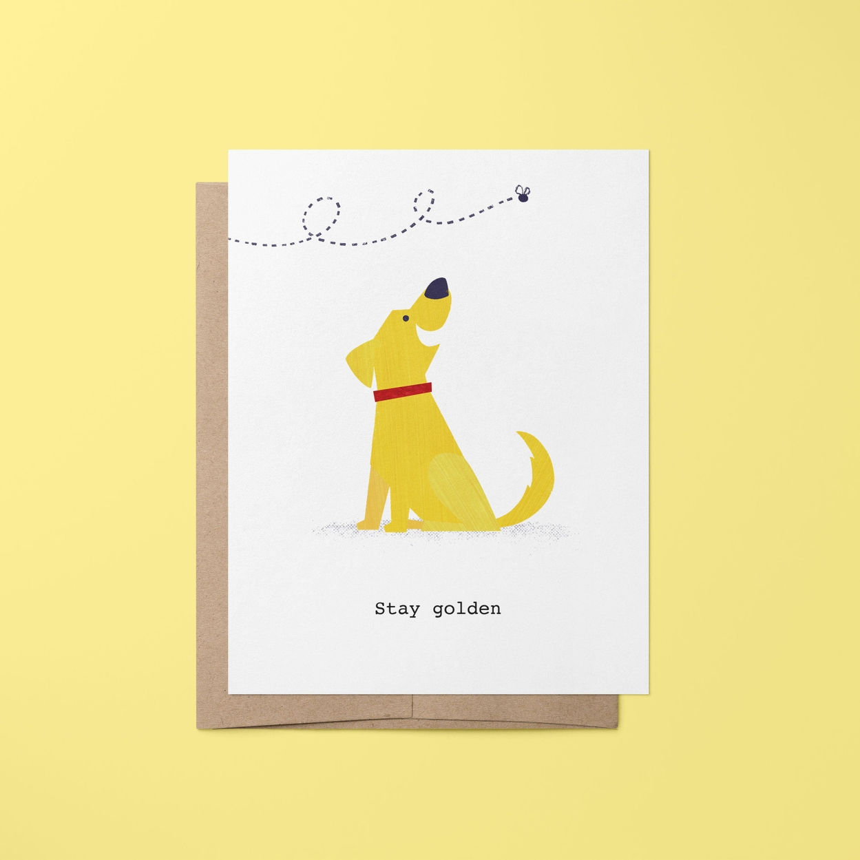 Stay Golden Dog Greeting Card By Sincerely, Rob