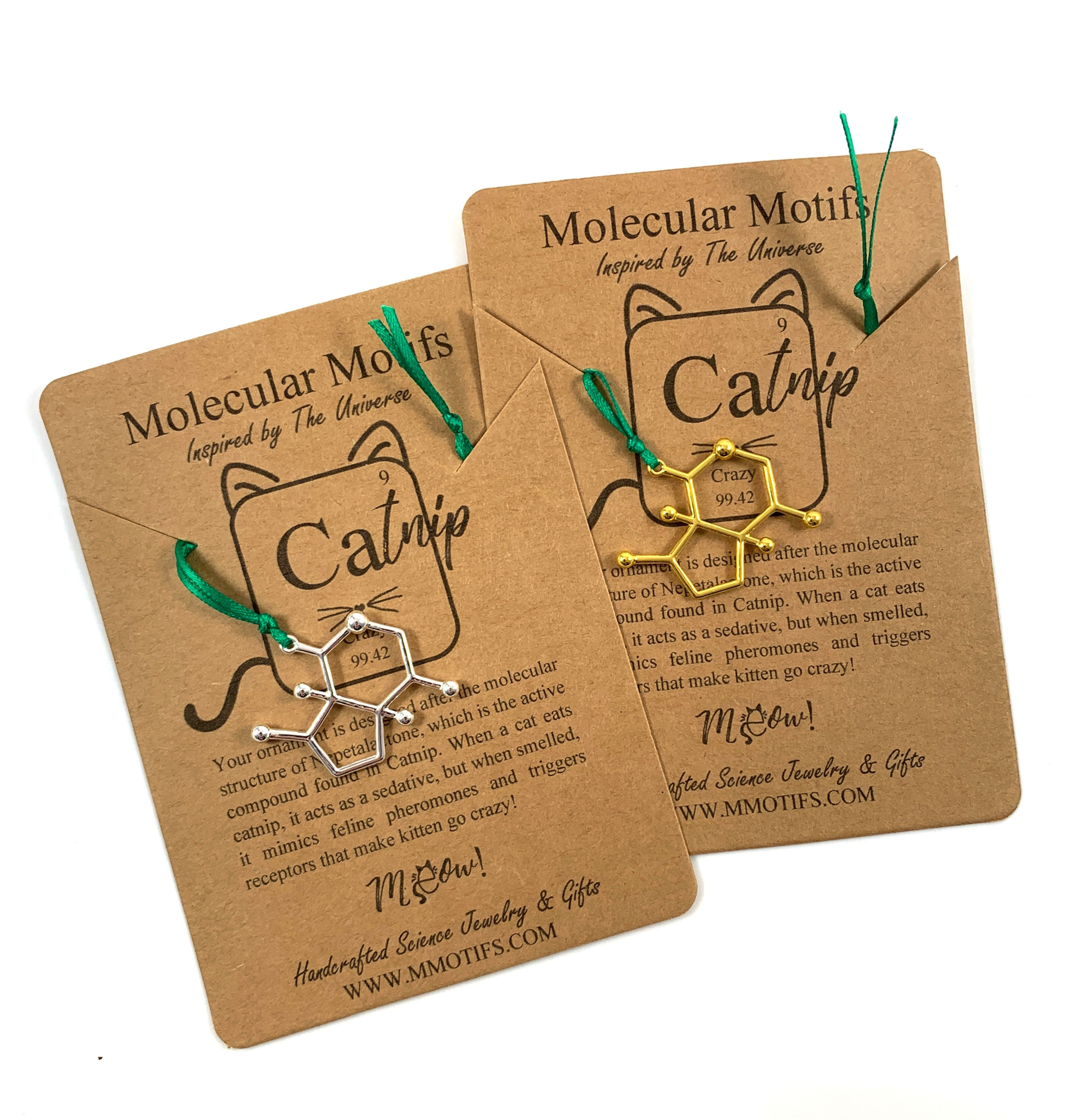 Catnip Nepetalactone Molecule Science Ornament By Molecular Motifs