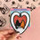 Thumbnail: Heart Symbol Cat Iron On Patch By Peachie Patches