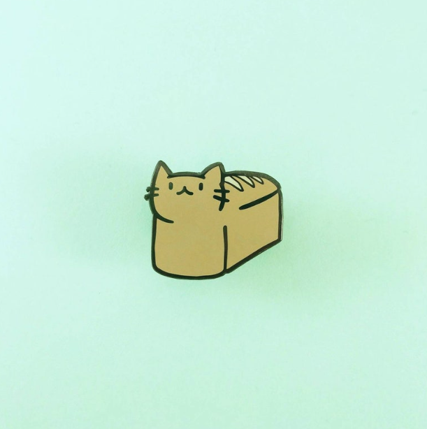Bread Loaf Cat Enamel Pin By Made By Squeak